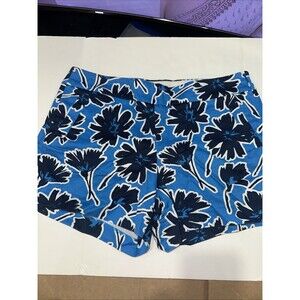 VGUC LADIES SZ 12 J.CREW STRETCH ROYAL BLUE SIDE ZIPPERED 5”SHORTS
